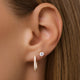 Pavé Zirkonia Kleine U Hoops (15mm)