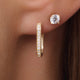 Créoles Petites U Zircon Pavé (15 mm)