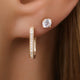 Pavé Zirkonia Kleine U Hoops (15mm)
