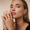 14 Karaat Goud Pavé Zirkonia Medium U Hoops (18mm) - 7
