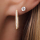 Pavé Cubic Zirconia Medium U Hoops (18mm)