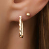 14 Karaat Goud Gehamerde Medium U Hoops (18mm) - 3