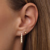585er Gold Gehämmerte Huggie U Hoops (18mm) - 2