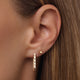 Gehämmerte Huggie U Hoops (18mm)