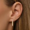 14 Karaat Goud Gehamerde Medium U Hoops (18mm) - 2