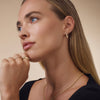 585er Gold Gehämmerte Huggie U Hoops (18mm) - 8