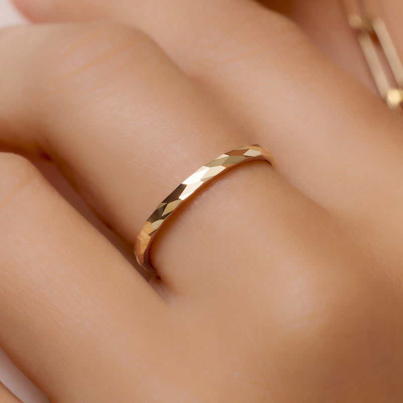 Hammered Stacker Ring