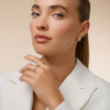 14 Karat Gold Hammered Stacker Ring - 15