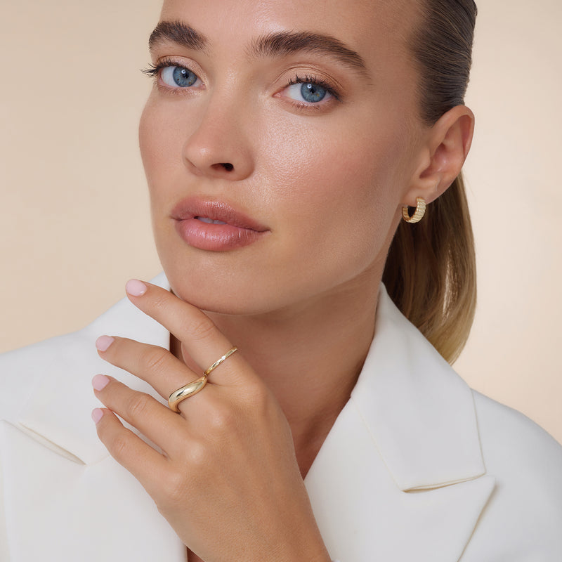 Gewellter Dome Ring