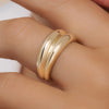 14 Karat Gold Double Curvy Dome Ring - 2