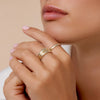 585er Gold Doppelter Curvy Dome Ring - 3