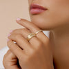 14 Karat Gold Double Curvy Dome Ring - 3