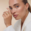 585er Gold Doppelter Curvy Dome Ring - 7