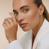 14 Karat Gold Double Curvy Dome Ring - 7
