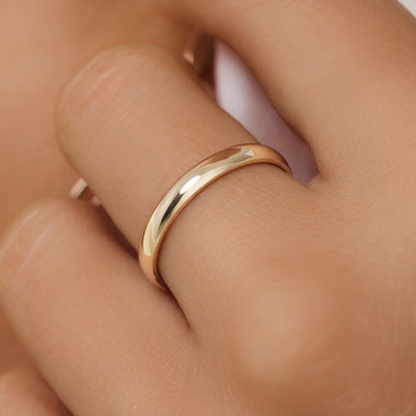 14 Karat Gold 3 mm Curve Band Ring - 2