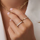 Breite Zirkonia Halb Eternity Ring