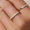 585er Gold Breite Zirkonia Halb Eternity Ring - 2