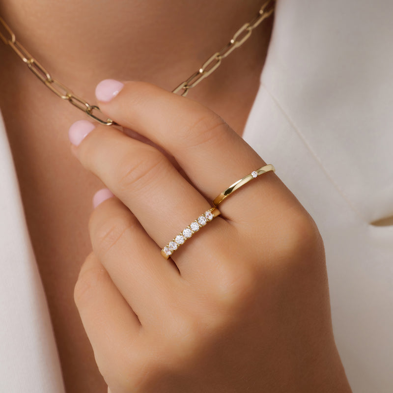 Cubic Zirconia Tension Ring