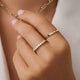 Bold Cubic Zirconia Half Eternity Ring