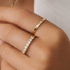 14 Karat Gold Cubic Zirconia Tension Ring - 2