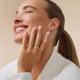 Bold Cubic Zirconia Half Eternity Ring