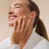 585er Gold Zirkonia Spannring - 9