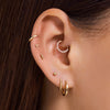 14 Karaat Goud Bolletjes Staaf Piercing - 2