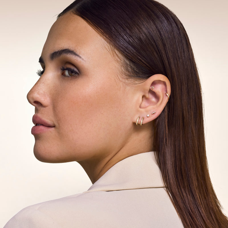 Three Prong Diamond Piercing (0.05 ct)