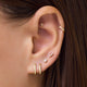 Drievoudige Diamant Staaf Piercing (0.02 ct)
