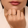14 Karat Gold with Diamonds Diamond Open Halo Ring (0.05 ct) - 3