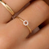 14 Karat Gold with Diamonds Diamond Open Halo Ring (0.05 ct) - 2
