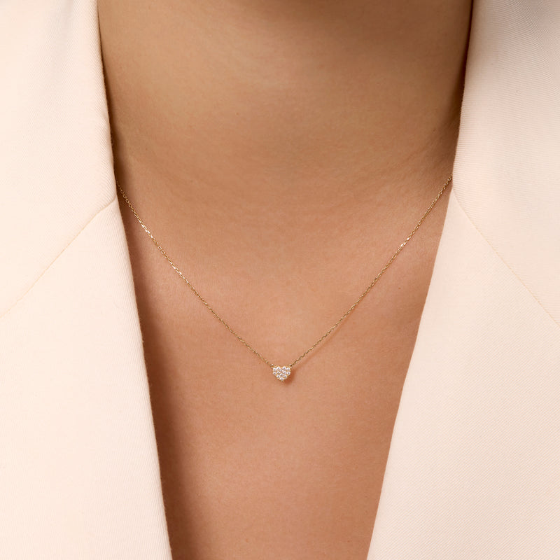 Pavé Zirkonia Hart Pendant Ketting