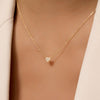 14 Karat Gold Pavé Cubic Zirconia Heart Pendant Necklace - 3