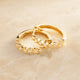 Bezel Set Diamant Kleine Hoops (15mm) (0.15 ct)