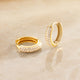 Pavé Diamond Curved Huggie Hoops (12mm) (0.22 ct)