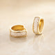 Pavé Diamond Bold Huggie Hoops (12mm) (0.16 ct)