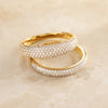14 Karat Gold Pavé Cubic Zirconia Dome Ring - 7