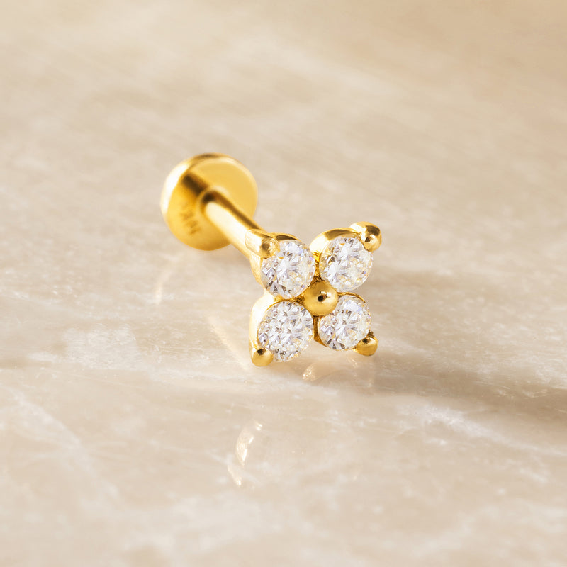 Diamant Klaver Piercing (0.07 ct)