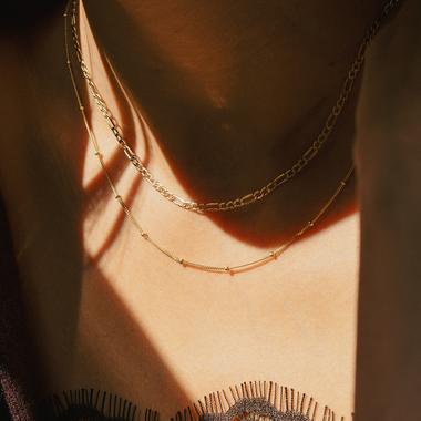 14 Karat Gold Figaro Set - 6