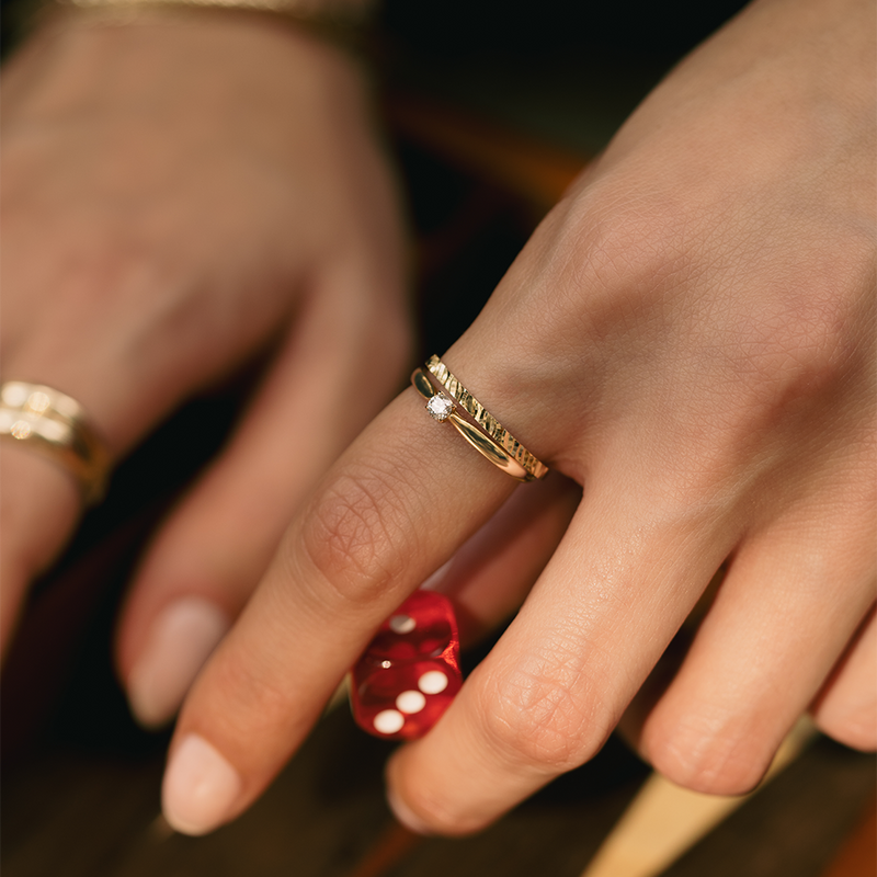 Diamond Cut Aanschuifring