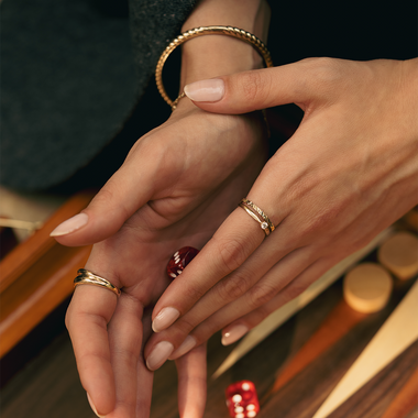 14 Karaat Goud Diamond Cut Aanschuifring - 11