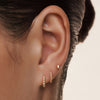 14 Karat Gold Twisted Small Huggie Hoops (10mm) - 2