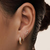 585er Gold Gedrehte Huggie Hoops (12mm) - 2