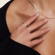 Vertikal Baguette Cut Zirkonia Ring