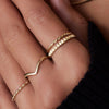 Or 14 Carats Bague Eternity Line - 2