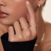 14 Karat Gold Six Bezel Set Cubic Zirconia Band Ring - 3