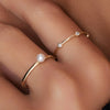14 Karat Gold Six Bezel Set Cubic Zirconia Band Ring - 2