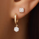 Four Prong Diamant Halo Ohrstecker (0.10 ct)