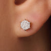 14 Karat Gold with Diamonds Six Prong Diamond Cluster Studs (0.22 ct) - 3