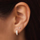Pavé Diamond Bold Huggie Hoops (12mm) (0.16 ct)